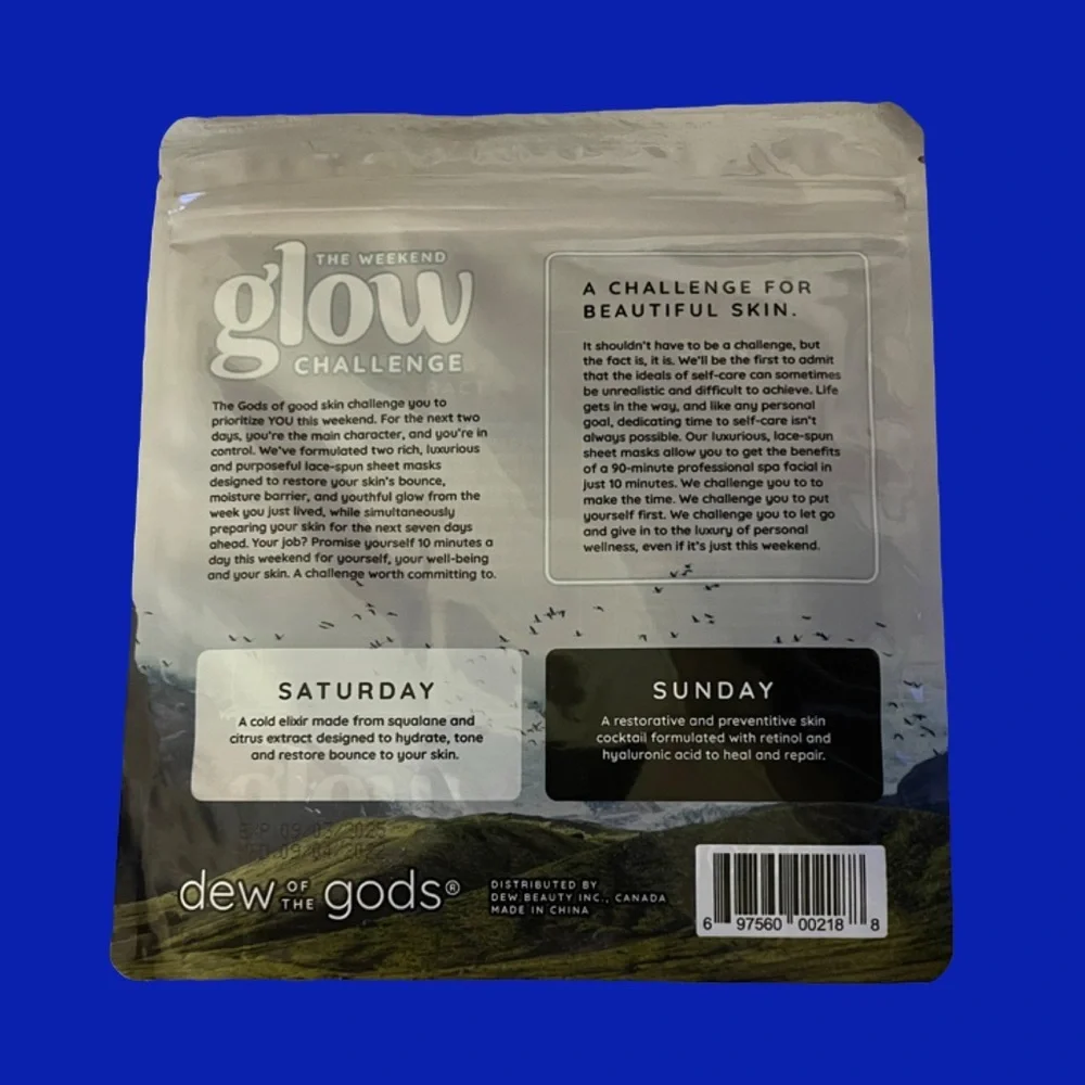 Dew of the Gods Glow Challenge Sheet Masks